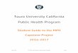 Touro University California Public Health Spring 2016 TUC Public Health Program, Capstone Project Handbook