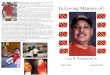Leo Benito Rampersad Jr, was born on May 6, 1967 to Leo ... · PDF file Leo Benito Rampersad Jr, was born on May 6, 1967 to Leo and Darlene Rampersad, in McLaughlin, SD. Leo lived