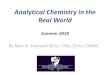 Analytical Chemistry in the Real World - Kremesti€¦ · XRF •X-ray fluorescence (XRF) is the emission of characteristic "secondary" (or fluorescent) X-rays from a material that