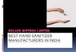best hand sanitizer manufacturers in india