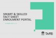 Enrolment Portal Fact Sheet · SMART AND SKILLED FACT SHEET: ENROLMENT PORTAL 14 MARCH 2017VERSION , 1.2 FACT SHEET SCOPE . The scope for this fact sheet includes student online registrations