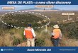 MESA DE PLATA - a new silver discovery · Mesa de Plata. Property boundary. Road. Track. Drill targets (2016) Historical drill holes. Mesa de Plata . silver deposit. Cerro Alacrán