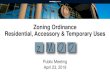 Zoning Ordinance Residential, Accessory & Temporary Uses Zoning Ordinance Residential, Accessory & Temporary