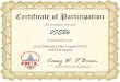 Certificate of Participationborg.csueastbay.edu/~lertaul/NCL participation.pdf · 2015 National Cyber League (NCL) Fall Post Season Casey W. O'Brien Casey W. O'Brien, NCL Commissioner