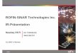 ROFIN-SINAR Technologies Inc. IR-Präsentation€¦ · that the Company files from time to time with the Securities and Exchange Commission, ... „Remote Welding System“ „Profile
