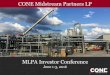 MLPA Investor Conference - CNX Midstream/media/Files/C/CNX-MidStream/... · MLPA Investor Conference June 1-3, 2016 CONE Midstream Partners LP . Disclaimer – Forward Looking Statements