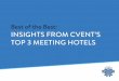 Best of the Best: Insights from Cvent's Top 3 Meeting Hotels€¦ · Cvent’s 2019 Top Meeting Hotels list. Compiled by analyzing meeting and event booking activity through the Cvent