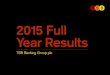 2015 Full Year Results - TSB Banking Group · TSB Banking Group plc | Full Year Results 2015 9 Financial results 2015 £million 2014 £million Change % Franchise customer lending