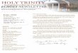 HOLY TRINITY · e 2 Holy Trinity Evangelical Lutheran Church Mission Statement Holy Trinity Evangelical Lutheran Church is a congregation of people of God, bound together in love