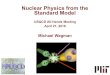 Nuclear Physics from the Standard Model · 2018-04-21 · 2018 Proposal: Nuclear matrix elements at Nuclear spectroscopy at • “Nuclear modification of scalar, axial and tensor