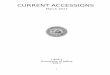 CURRENT ACCESSIONSPreface We are pleased to release the March issue of the ‘Current Accessions’ for the year 2017. Accession list is one of the products of Current Awareness Service