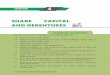SHARE CAPITAL AND DEBENTURES · SHARE CAPITAL AND DEBENTURES At the end of this chapter, you will be able to: Know the Kinds of share capital ... capital, a company may also raise