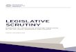 LegisLative scrutiny - Westminster Foundation for Democracy · Overview of legislative scrutiny practices in the UK, India, Indonesia and France 5 acrOnyms BAleg Legislative Committee