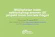 Möjligheter inom sektorsprogrammen till projekt inom sociala frågor · 2015-08-25 · Sveriges nationella program Länk till programmet och länk till svensk kontaktpunkt Asyl-,