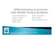 Amy Hackenberg Ryan Timmons Mark Creager Patti Walsh Robin ... · instruction to students’ different learning needs, such as students’ readiness and cognitive abilities, interests,