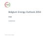 BelgiumEnergy Outlook 2050...FABI 13/06/2019 Plate-forme transition énergétique La Belgique 2016 en chiffres Surface : 30 528 km2 Habitants : 11,331 Mhab PIB : 425 G€ PIB/hab: