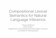Compositional Lexical Semantics for Natural Language Inference · Compositional Lexical Semantics for Natural Language Inference Thesis Defense Ellie Pavlick Department of Computer