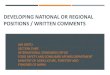 DEVELOPING NATIONAL OR REGIONAL POSITIONS / WRITTEN …foodsafetyasiapacific.net/wp-content/uploads/2017/... · THE CONSULTATIVE COMMITTEE ON CODEX ACTIVITIES Held 4 to 6 times a