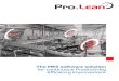 The MES software solution for continuous Productivity ... · Progea offers Pro.Lean© as a MES software solution that interconnects the plant floor with the enterprise resource planning