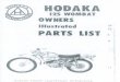 hodakapartsidaho.comhodakapartsidaho.com/wp-content/uploads/2016/02/Hodaka-125.pdf · hodaka 125 wombat owners illustrated parts list 125 worlds finest lightweight motorcycle 55