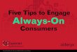 Five Tips to Engage Always-On · marketing effectiveness. Segment integrated channel customers Identify your best customers and find more of them With the right analytical solution,