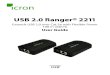 USB 2.0 Ranger® 2211 - Icron Technologies · The Ranger 2211 is composed of two individual units: the LEX (Local Extender) and REX (Remote Extender). The LEX and REX extenders may