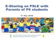 E-Sharing on PSLE with Parents of P6 students...Overview of PSLE •PSLE is a placement exam •Assesses pupils’ suitability for secondary education •Pupils are placed in a course