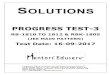 PROGRESS TEST-3 - Mentors Edu · progress test-3 rb-1810 to 1812 & rbk-1805 (jee main pattern) test date: 16-09-2017