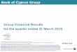 Bank of Cyprus Group...2018/05/29  · Group Loan Portfolio and Asset Quality 3 49 133 156 255 192 0 127 127 127 0 153 204 191 191 191 203 224 230 234 loans and 234 234 0 97 114 10.50