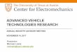 ADVANCED VEHICLE TECHNOLOGIES RESEARCH · 14/11/2017  · • Working with small business to evaluate technologies 2 . Today’s Presentation Recent Accomplishments • Paratransit