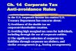 Ch. 14 Corporate Tax Anti-avoidance Rules · Anti-Avoidance Rules in this Chapter 14 1) Economic substance doctrine –tax common law doctrine transformed into a statutory provision