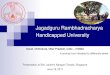 Jagadguru Rambhadracharya Handicapped University · Training and research facilities for personnel engaged in rehabilitation and ... VC of Central Univ of Bihar, Patna Dr. Gita Devi