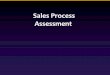Sales Process Assessment · sales process • Mgrs report on the business rather than affect it • Reps engage prospects as business consultants Sales Process Recommendation Adopt