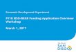 FY18 EDD-BEAR Funding Application Overview Workshop March … · 2017-03-03 · Workshop March 1, 2017. Economic Development Department . Economic Development Department. Welcome