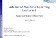 Advanced Machine Learning Lecture 6 - Computer Vision · g ’15 This Lecture: Advanced Machine Learning • Regression Approaches Linear Regression Regularization (Ridge, Lasso)