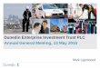 Dunedin Enterprise Investment Trust PLC Annual General .../media/Files/D/... · EV Offshore Investment summary Transaction structure – £5.9m investment from Dunedin Enterprise