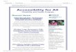 Accessibility for All - fodh.phhp.ufl.edu · Student loans, identity-first language, surviving winter, and personal finance, all this and more in this issue of Accessibility for All