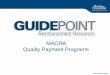 MACRA Quality Payment Programs · MACRA at a Glance Medicare Access and CHIP Reauthorization Act of 2010 – MACRA Signed into Law on April 16 th, 2010 • Landmark bipartisan legislation