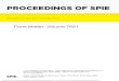 PROCEEDINGS OF SPIE · PROCEEDINGS OF SPIE Volume 7651 Proceedings of SPIE, 0277-786X, v. 7651 SPIE is an international society advancing an interdisciplinary approach to the science