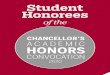 Student Honorees of the 2020 Chancellor's Academic Honors ...€¦ · Chancellor’s Academic Honors Convocation Help us celebrate the 2020 student recipients of various campus awards