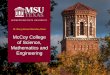 McCoy College of Science, Mathematics and Engineering · 2020-06-10 · One Certificate (Petroleum Engineering) Advising and mentoring for pre-health students (medical, ... management