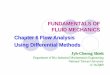 FUNDAMENTALS OF FLUID MECHANICS Chapter 6 Flow Analysis … · control volume，而是採用infinitesimal control volume。 新的方法，稱為differential analysis。以 infinitesimal