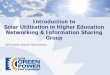 Introduction to Solar Utilization in Higher Education ... · 2/10/2016  · Introduction to Solar Utilization in Higher Education Networking & Information Sharing ... Open and close