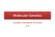 Molecular Biochemistry Molecular Biology Molecular Genetics. Clinical Applications of Molecular