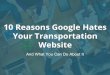 10 Reasons Google Hates Your Transportation Website · Reduce redirects. Your Website Isn’t Mobile Optimized REASON 2. 1156 Linda Street, Rocky River, OH 44116 | SyncShow -- Confidential