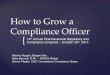 How to Grow a Compliance Officer · 2013-10-28 · How to Grow a Compliance Officer 14th th Annual Pharmaceutical Regulatory and Annual Pharmaceutical Regulatory and Compliance Congress
