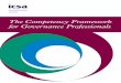 The Competency Framework for Governance Professionals · The framework can help practitioners to define which levels they have achieved in different areas of competency, and work