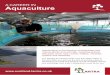 A CAREER IN Aquaculture - Lantra - Scotland...Routes into a career in Aquaculture Depending on your current skills and experience, you could enter at different levels. Lantra More