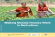 Making Climate Finance Work in Agriculture · 2016-12-02 · Change Blended Finance, IFC), ... order to identify those opportunities and innovations that should be explored to make