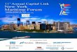Capital Link Forumforums.capitallink.com/shipping/2019NYmaritime/journal.pdf · Additionally, we are bringing forward relevant presentations from key stakeholders in the local New